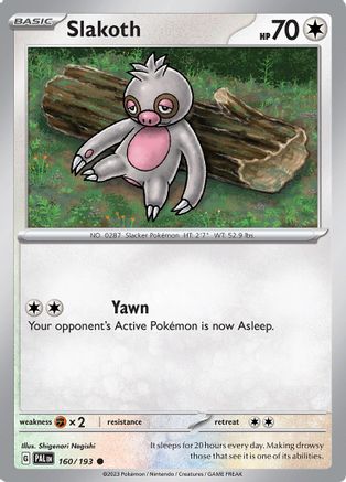 Slakoth 160 - Reverse Holofoil SV02 Paldea Evolved - Common