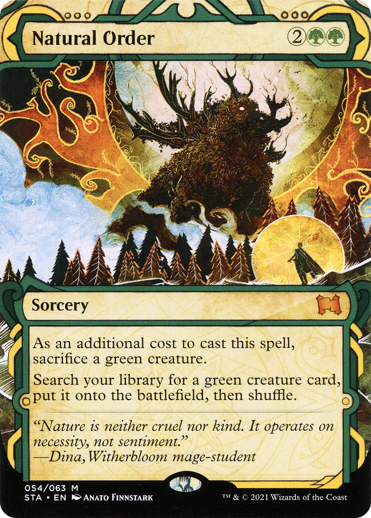 Natural Order (STA-054) - Strixhaven Mystical Archive: (Showcase) (Borderless) Etched Foil