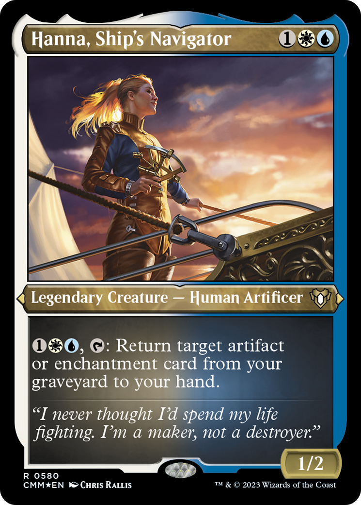 Hanna, Ship's Navigator (CMM-580) - Commander Masters Etched Foil