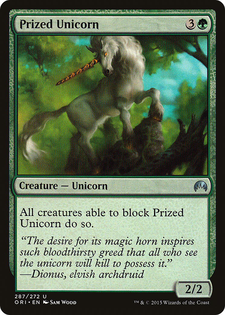 Prized Unicorn (ORI-287) - Magic Origins Foil