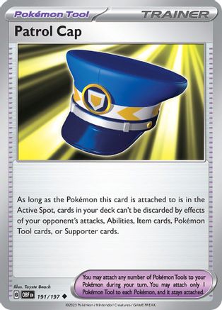 Patrol Cap 191 - Reverse Holofoil SV03 Obsidian Flames - Uncommon
