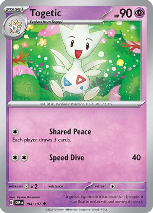 Togetic 084 - Reverse Holofoil SV03 Obsidian Flames - Uncommon