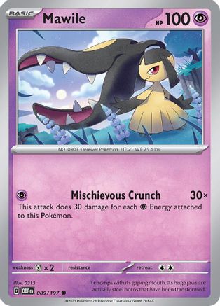 Mawile 089/197 SV03 Obsidian Flames - Common