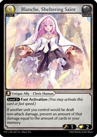 Blanche, Sheltering Saint (027) - Fractured Crown Foil