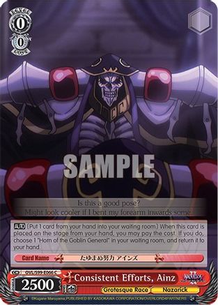 Consistent Efforts, Ainz (OVL/S99-E066 C) - Nazarick: Tomb of the Undead Vol.2