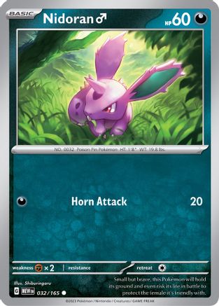 Nidoran M 032 - Reverse Holofoil SV Scarlet & Violet 151 - Common