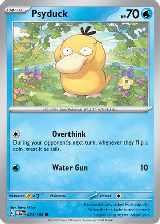 Psyduck 054/165 - Reverse Holofoil SV Scarlet & Violet 151 - Common