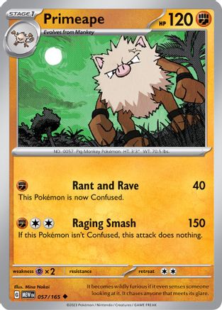 Primeape 057 SV Scarlet & Violet 151 - Uncommon