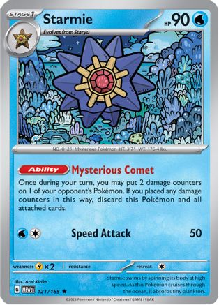 Starmie 121 - Reverse Holofoil SV Scarlet & Violet 151 - Rare