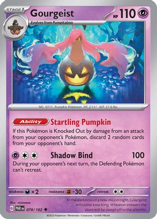 Gourgeist 078 - Reverse Holofoil SV04 Paradox Rift - Uncommon