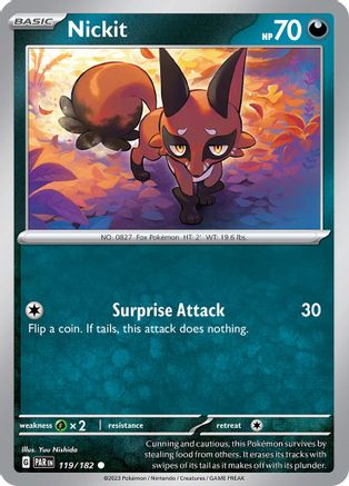 Nickit 119 - Reverse Holofoil SV04 Paradox Rift - Common