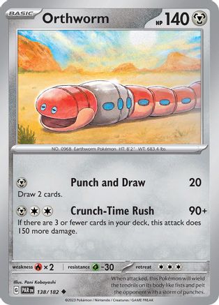 Orthworm 138 - Reverse Holofoil SV04 Paradox Rift - Uncommon