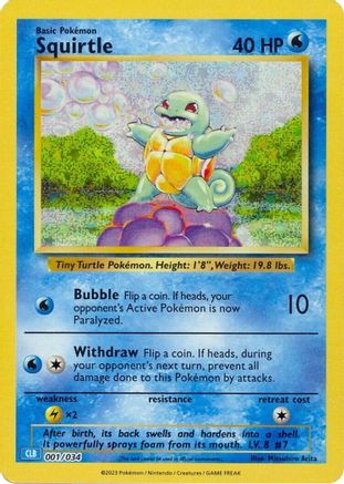 Squirtle 001 - Holofoil Trading Card Game Classic - Classic Collection