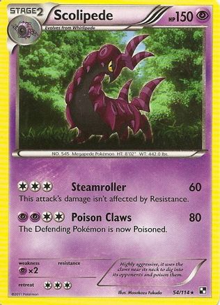 Scolipede 054/114 - Holofoil Blister Exclusives - Holo Rare