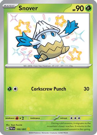 Snover 100 - Holofoil SV Paldean Fates - Shiny Rare