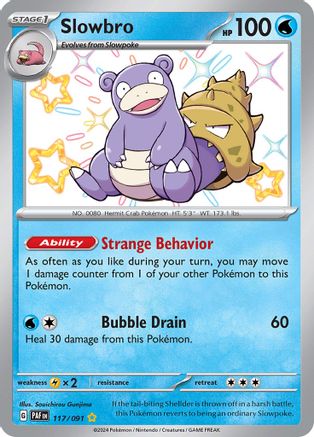 Slowbro 117 - Holofoil SV Paldean Fates - Shiny Rare