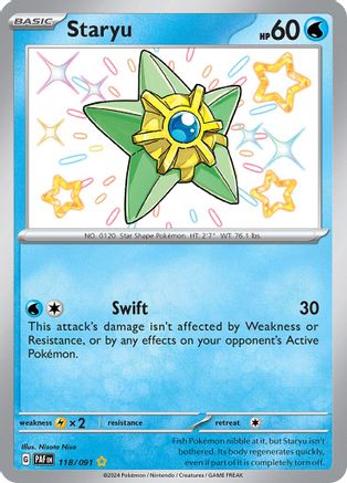 Staryu 118 - Holofoil SV Paldean Fates - Shiny Rare