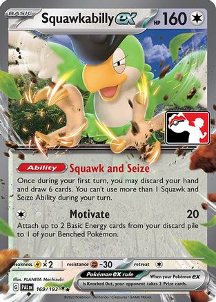 Squawkabilly ex 169/193 - Holofoil Prize Pack Series Cards - Double Rare