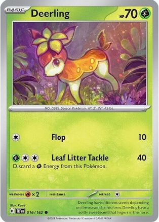Deerling 016/162 - Reverse Holofoil SV05 Temporal Forces - Common