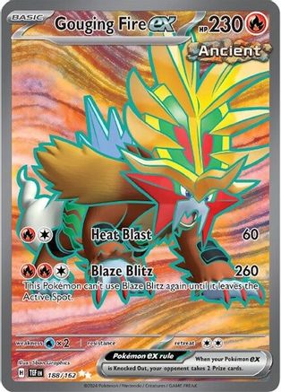 Gouging Fire ex 188/162 - Holofoil SV05 Temporal Forces - Ultra Rare