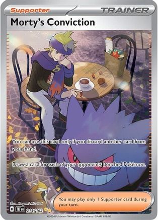 Morty's Conviction 211/162 - Holofoil SV05 Temporal Forces - Special Illustration Rare