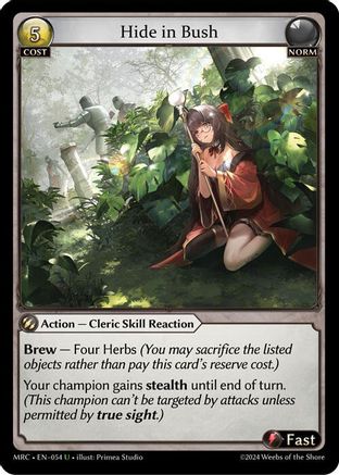 Hide in Bush (054) - Mercurial Heart Foil