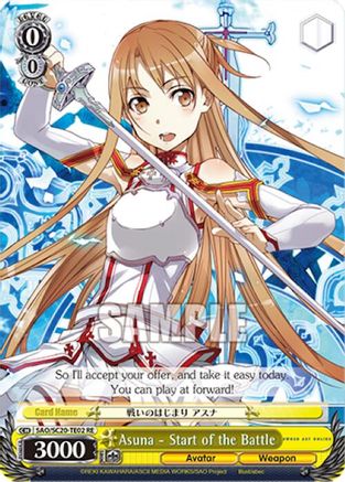 Asuna - Start of the Battle (TD) (SAO/SC20-TE02 RE) - Sword Art Online Chronicle Set