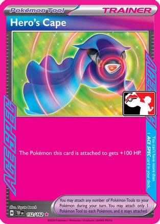 Hero's Cape 152/162 - Holofoil Prize Pack Series Cards - ACE SPEC Rare