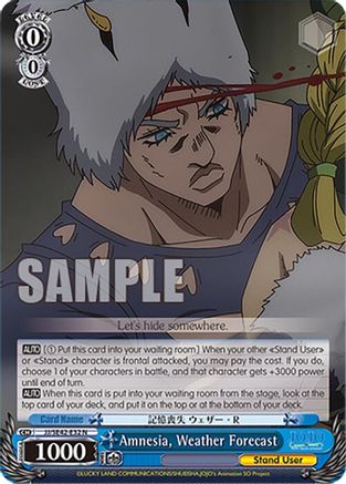 Amnesia, Weather Forecast (JJ/SE42-E32 N) - JoJo's Bizarre Adventure: Stone Ocean Premium Booster