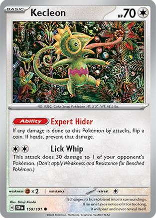 Kecleon 150/191 - Reverse Holofoil SV08 Surging Sparks - Common