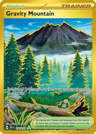 Gravity Mountain 250/191 - Holofoil SV08 Surging Sparks - Hyper Rare
