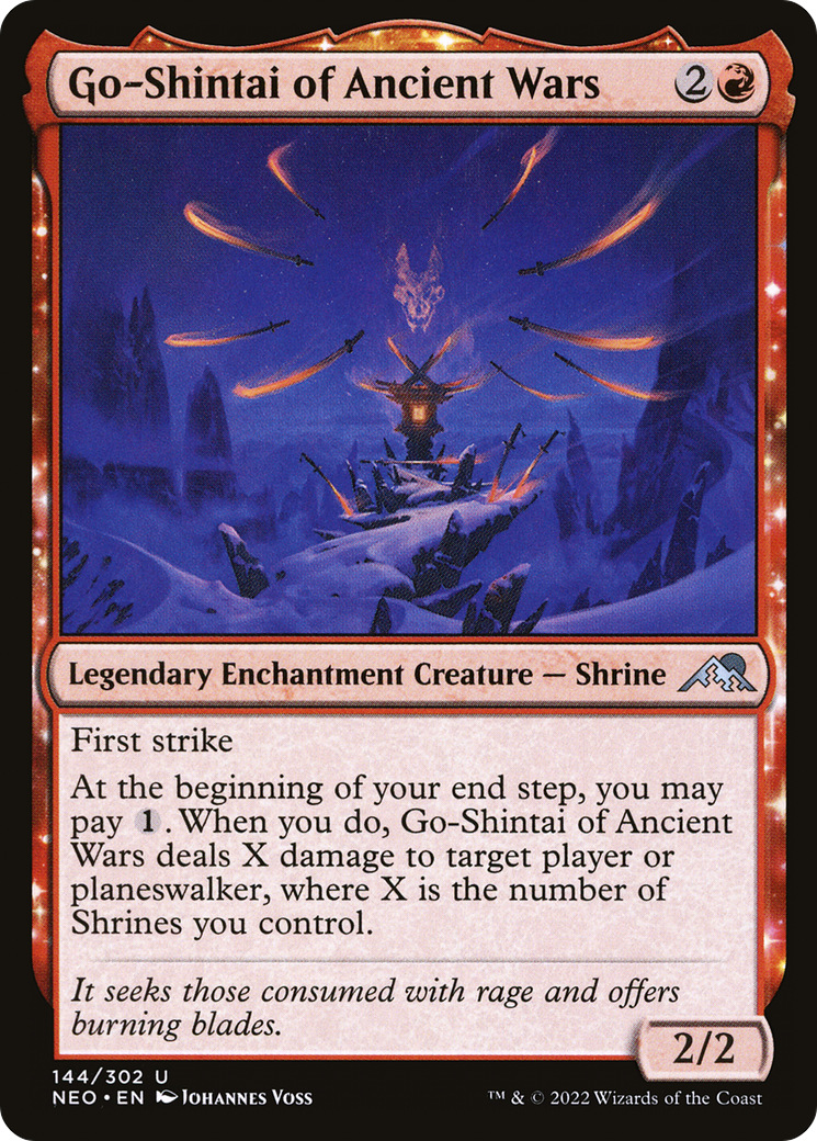 Go-Shintai of Ancient Wars (NEO-144) - Kamigawa: Neon Dynasty: (enchantment) Foil