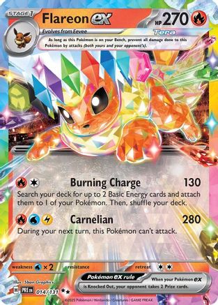 Flareon ex 014/131 - Holofoil SV Prismatic Evolutions - Double Rare