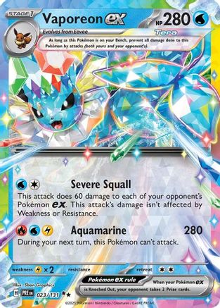 Vaporeon ex 023/131 - Holofoil SV Prismatic Evolutions - Double Rare