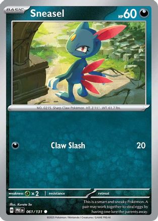 Sneasel 061 - Reverse Holofoil SV Prismatic Evolutions - Common