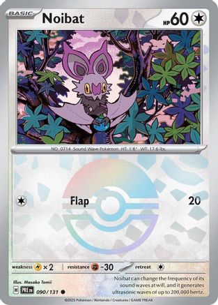 Noibat (Poke Ball Pattern) 090 - Holofoil SV Prismatic Evolutions - Common