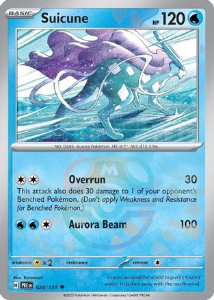 Suicune (Master Ball Pattern) 024 - Holofoil SV Prismatic Evolutions - Uncommon