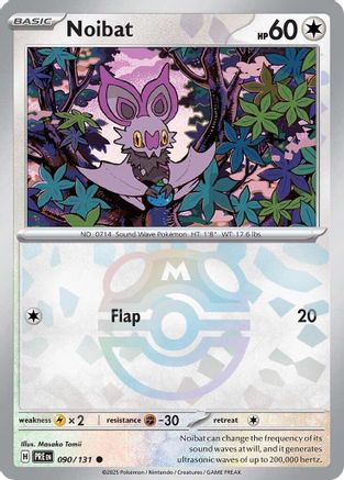 Noibat (Master Ball Pattern) 090 - Holofoil SV Prismatic Evolutions - Common