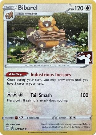 Bibarel (Cosmos Holo) 121/172 - Holofoil Prize Pack Series Cards - Rare