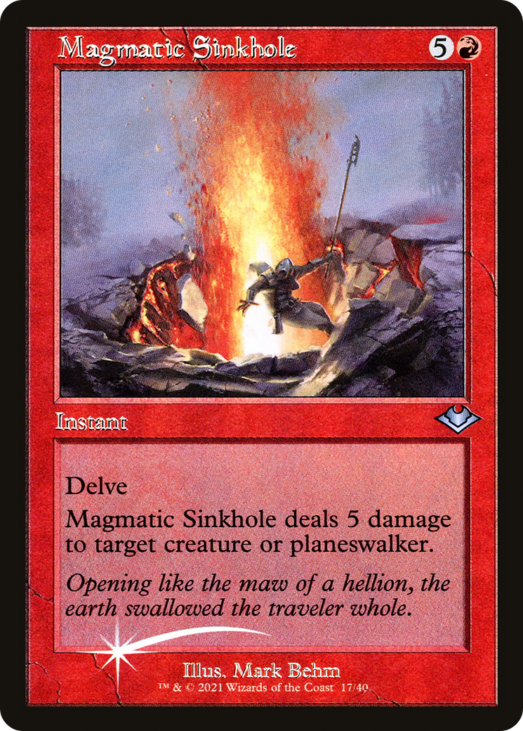 Magmatic Sinkhole (MH1-017) - Modern Horizons 1 Timeshifts Etched Foil