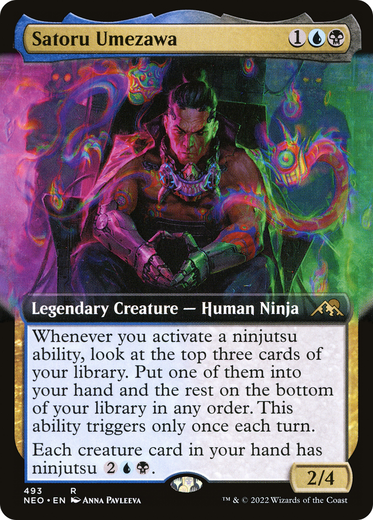 Satoru Umezawa (Extended Art) (NEO-493) - Kamigawa: Neon Dynasty: (Extended Art) Foil