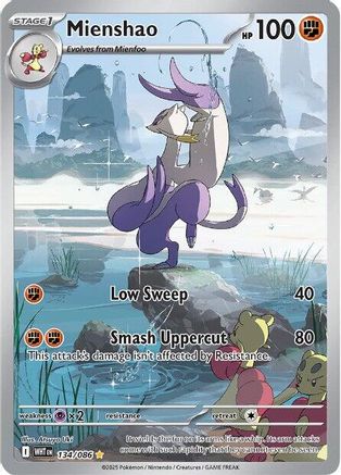 Mienshao 134/086 - Holofoil SV White Flare - Illustration Rare
