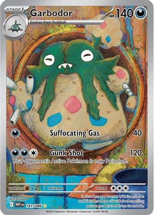 Garbodor 141/086 - Holofoil SV White Flare - Illustration Rare