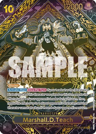 Marshall.D.Teach (SP) (Gold) (OP09-093) - Legacy of the Master Foil