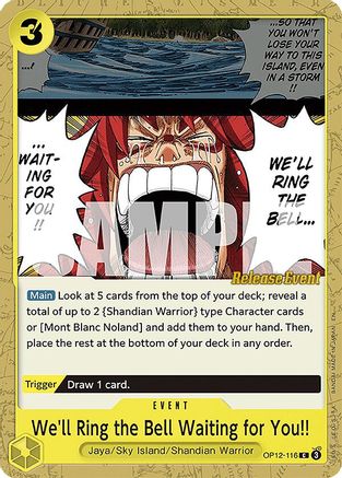 We'll Ring the Bell Waiting for You!! (OP12-116) - Legacy of the Master Release Event Cards