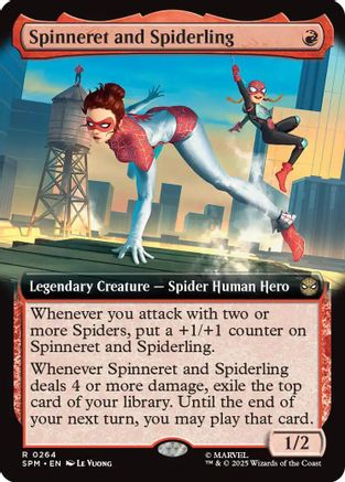 Spinneret and Spiderling (Extended Art) (SPM-264) - Marvel's Spider-Man