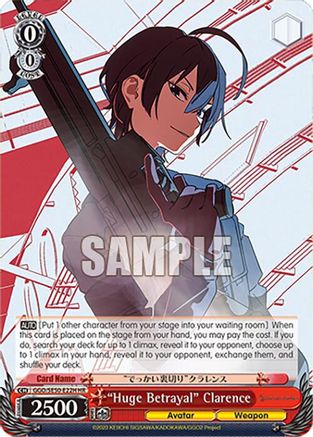 "Huge Betrayal" Clarence (HR) (GGO/SE50-E22H Holo Rare) - SAO Alternative–Gun Gale Online–2 Premium Booster