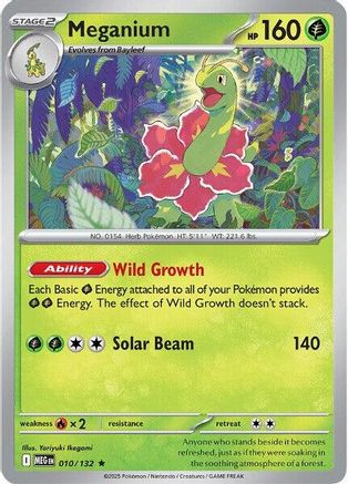 Meganium 010 - Holofoil ME01 Mega Evolution - Rare