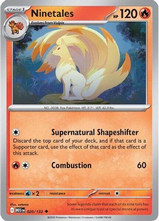 Ninetales 020 - Reverse Holofoil ME01 Mega Evolution - Uncommon