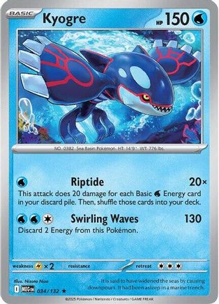 Kyogre 034 - Holofoil ME01 Mega Evolution - Rare